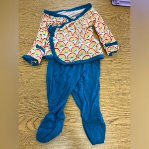 Little Sleepies Rainbow Crossover Set Bamboo 0-3 month